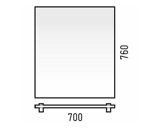 Зеркало с полкой Corozo Мирэль 70_, изображение 7