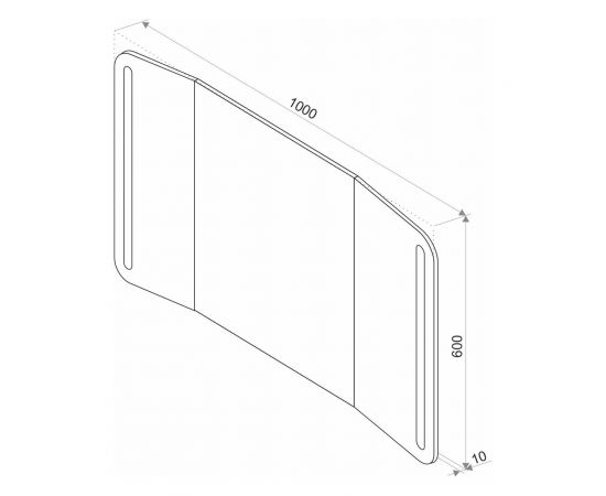 Зеркало Континент "Трюмо LED"  1000х800 c подсветкой модель 1_, изображение 5