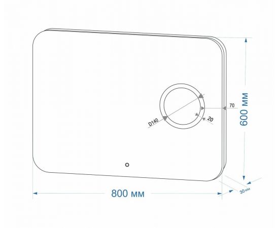 Зеркало Континент "Elegant LED" 800х600 c подсветкой_, изображение 5