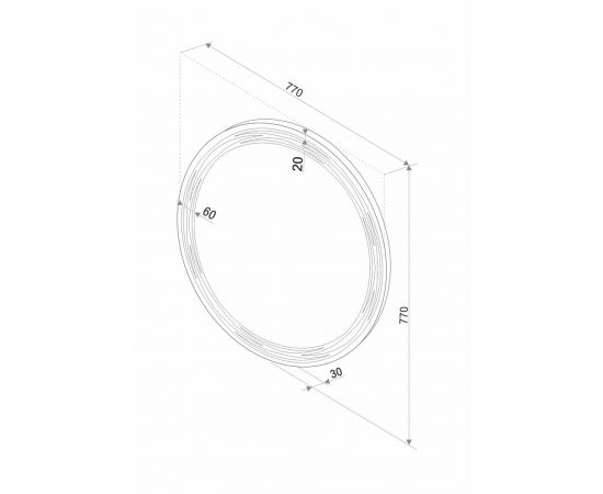 Зеркало Континент "Talisman LED" D 770 c подсветкой_, изображение 4