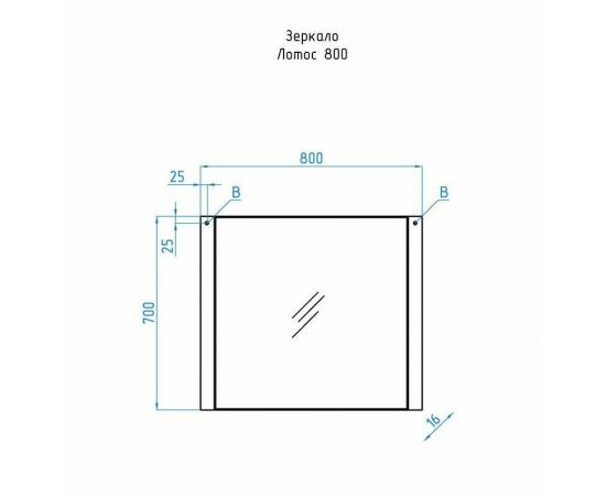 Зеркало Style Line Лотос 800, Шелк зебрано_, изображение 5