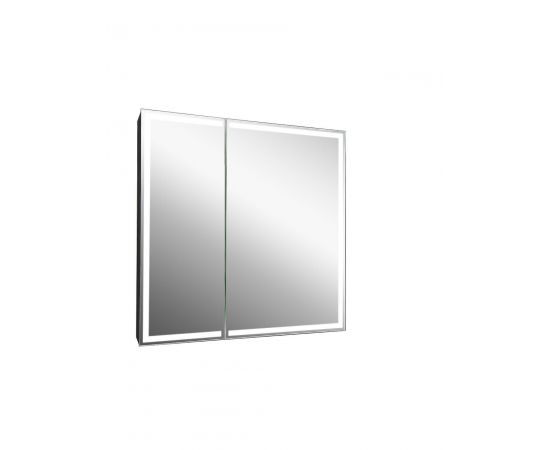 Зеркало-шкаф Континент "Mirror Box black Led" 800х800_