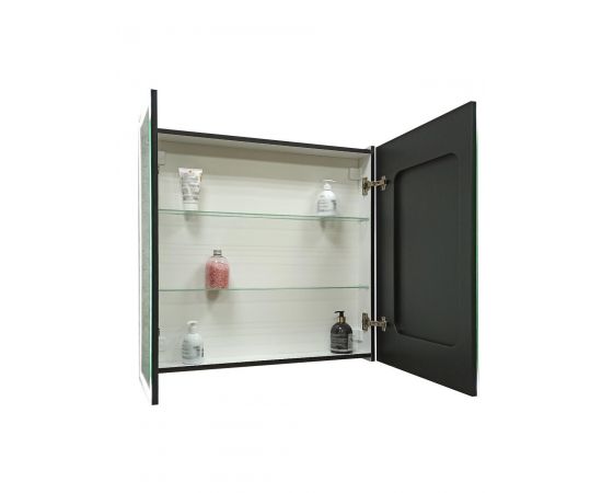 Зеркало-шкаф Континент "Mirror Box black Led" 800х800_, изображение 2