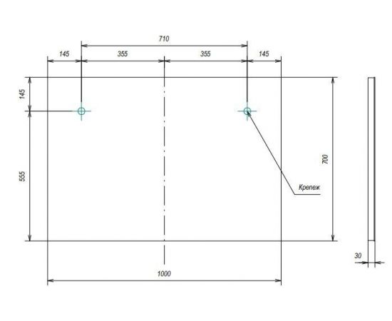 Зеркало Velvex Klaufs 100 с LED светильником_, изображение 5