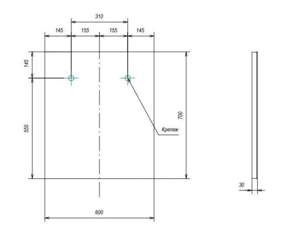 Зеркало Velvex Klaufs 60 с LED светильником_, изображение 5