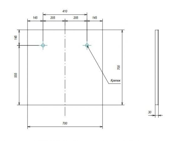 Зеркало Velvex Klaufs 70 с LED светильником_, изображение 5