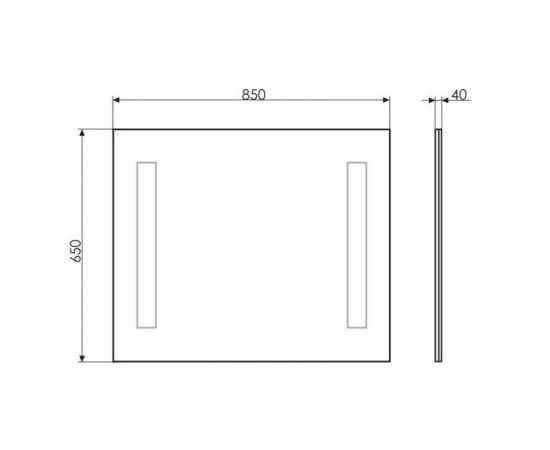 Зеркало Comforty Жасмин-85 светодиодная лента, сенсор 850*650 00004140520CF_, изображение 2