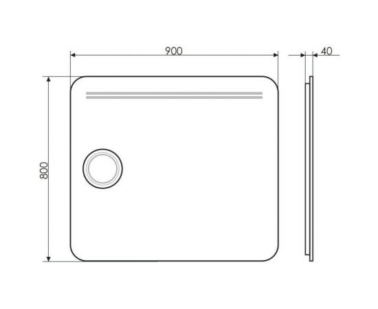 Зеркало Comforty Лондон-90 светодиодная лента, сенсор 900*800 00004140523CF_, изображение 4