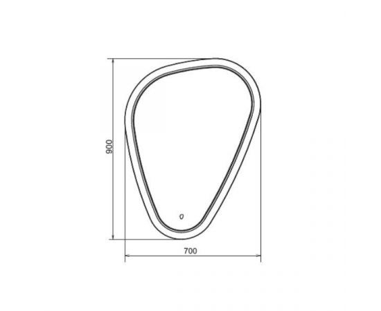 Зеркало Comforty Олеандр-70 светодиодная лента, сенсор 700*900 00-00001264CF_, изображение 2