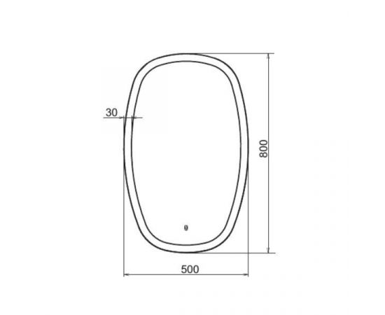 Зеркало Comforty Космея-50 светодиодная лента, сенсор 500*800 00-00001263CF_, изображение 2