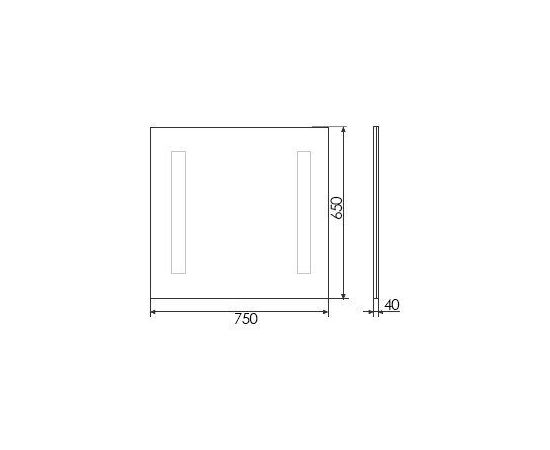 Зеркало Comforty Жасмин-75 светодиодная лента, сенсор 750*650 00004140519CF_, изображение 4