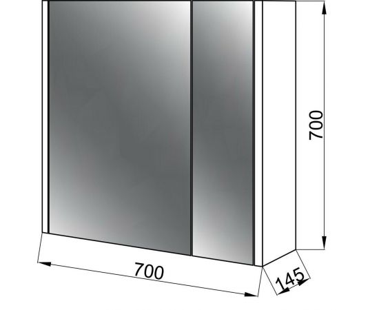 Зеркальный шкаф Ceruttispa  Сицилия 70 без подсветки_, изображение 2