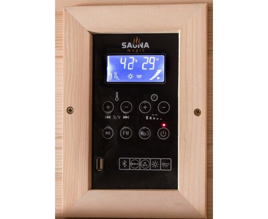 Инфракрасная сауна SaunaMagic Glass CS Corner Medium (150х150)_, изображение 7