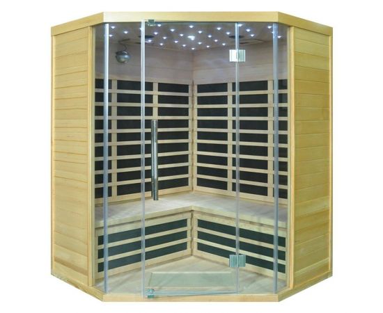 Инфракрасная сауна SaunaMagic Glass CS Corner Medium (150х150)_