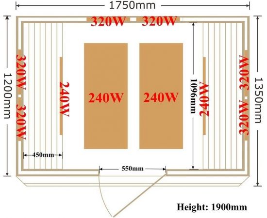 Инфракрасная сауна SaunaMagic Cedar CST Maxi (175х120)_, изображение 8