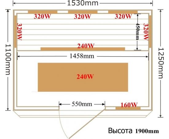Инфракрасная сауна SaunaMagic Classic CS Medium (153х110)_, изображение 9