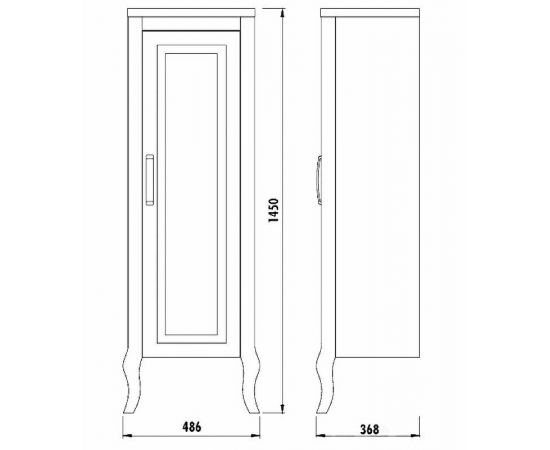 Шкаф-пенал Creavit Karen KN2160.01.BA_, изображение 3