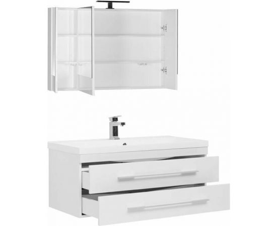 Комплект мебели для ванной Aquanet Нота NEW 100 белый (камерино) арт.00230303_, изображение 5