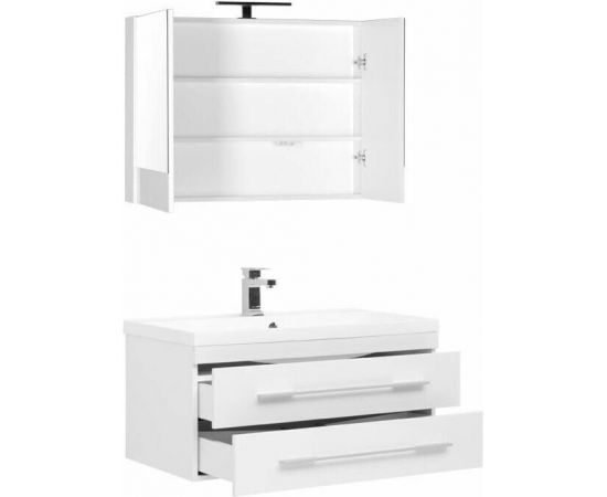 Комплект мебели для ванной Aquanet Нота NEW 90 белый (камерино) арт.00230297_, изображение 5