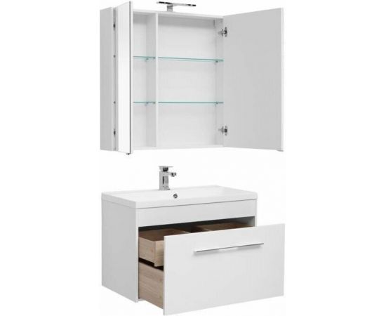 Мебель для ванной Aquanet Августа 90 белый (ручка хром) арт.00287685_, изображение 5