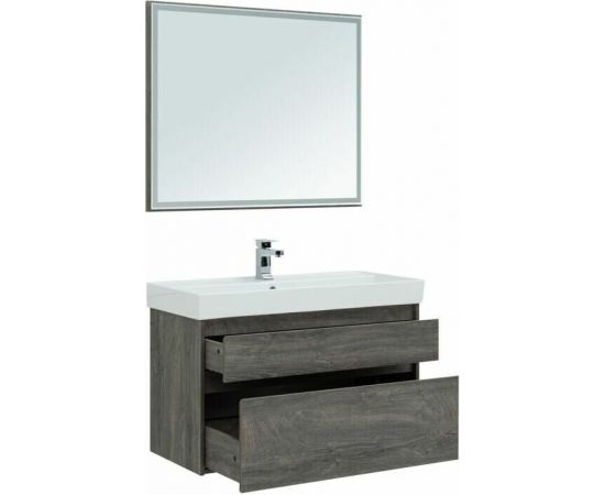Мебель для ванной Aquanet Nova Lite 100 дуб рошелье (2 ящика) арт.00243231_, изображение 5