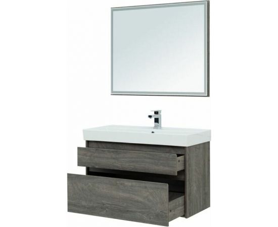 Мебель для ванной Aquanet Nova Lite 100 дуб рошелье (2 ящика) арт.00243231_, изображение 9