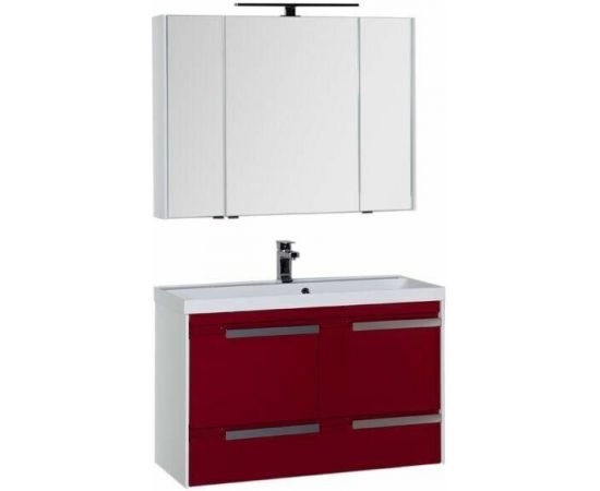 Мебель для ванной Aquanet Тиволи 100 бордо арт.00180562_, изображение 2
