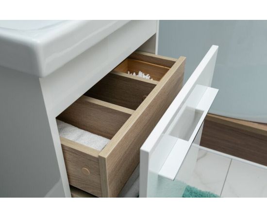 Тумба с раковиной Aquanet Августа 50 (Moduo Slim) белый арт. 00254069_, изображение 27