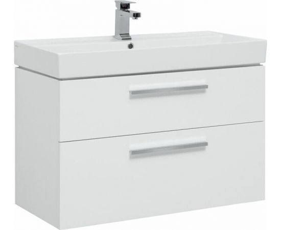 Тумба с раковиной Aquanet Nova 90 белый (2 ящика) арт. 00245256_, изображение 2