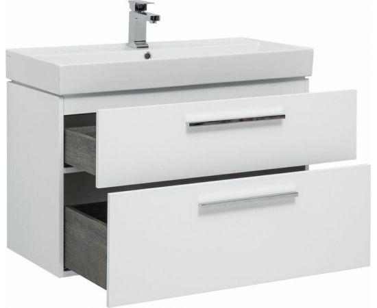 Тумба с раковиной Aquanet Nova 90 белый (2 ящика) арт. 00245256_, изображение 5