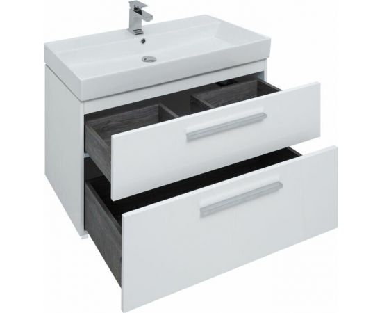 Тумба с раковиной Aquanet Nova 90 белый (2 ящика) арт. 00245256_, изображение 11