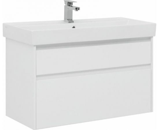 Тумба с раковиной Aquanet Nova Lite 100 белый (2 ящика) арт. 00245252_, изображение 2