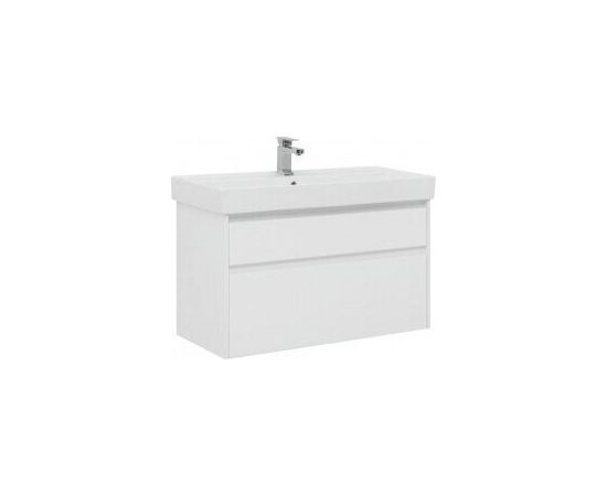 Тумба с раковиной Aquanet Nova Lite 100 белый (2 ящика) арт. 00245252_