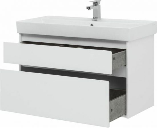 Тумба с раковиной Aquanet Nova Lite 100 белый (2 ящика) арт. 00245252_, изображение 9