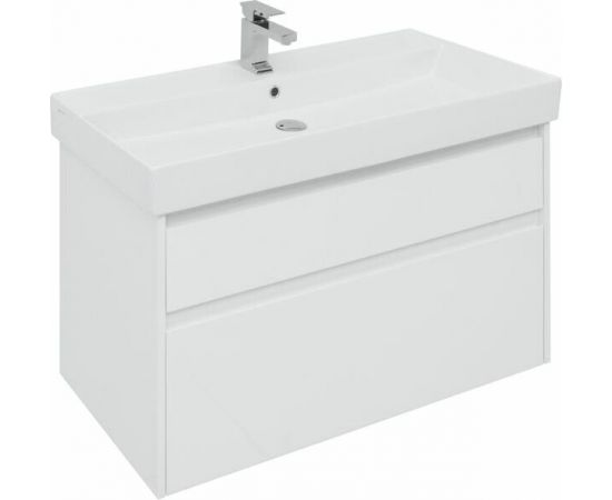 Тумба с раковиной Aquanet Nova Lite 100 белый (2 ящика) арт. 00245252_, изображение 10