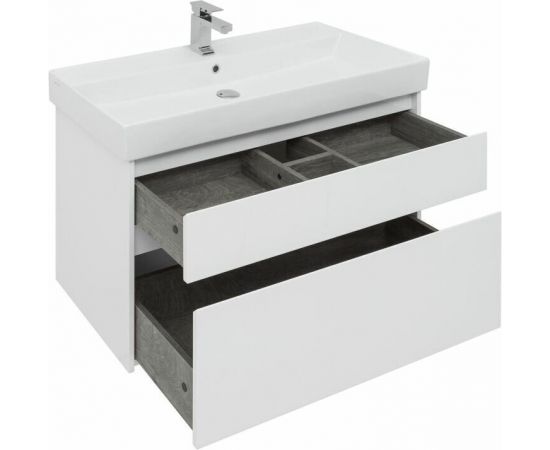 Тумба с раковиной Aquanet Nova Lite 100 белый (2 ящика) арт. 00245252_, изображение 11