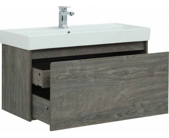 Тумба с раковиной Aquanet Nova Lite 100 дуб рошелье (1 ящик) арт. 00245251_, изображение 5