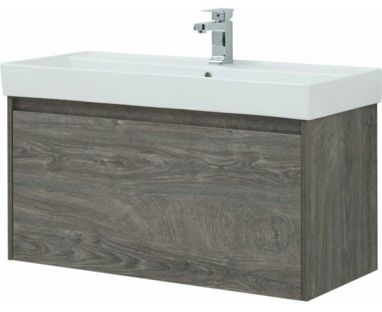 Тумба с раковиной Aquanet Nova Lite 100 дуб рошелье (1 ящик) арт. 00245251_, изображение 11