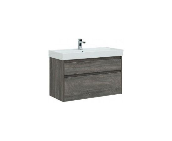 Тумба с раковиной Aquanet Nova Lite 100 дуб рошелье (2 ящика) арт. 00245253_