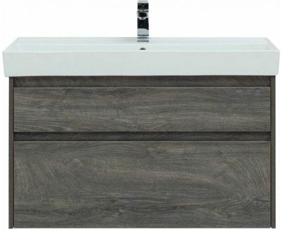 Тумба с раковиной Aquanet Nova Lite 100 дуб рошелье (2 ящика) арт. 00245253_, изображение 6