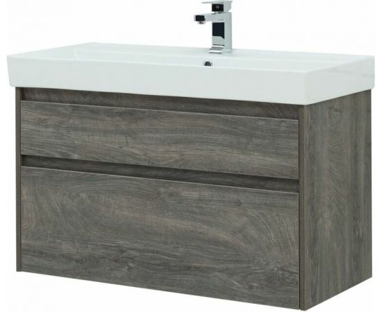 Тумба с раковиной Aquanet Nova Lite 100 дуб рошелье (2 ящика) арт. 00245253_, изображение 11