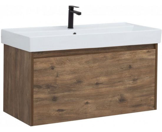 Тумба с раковиной Aquanet Nova Lite 100 дуб рустикальный (1 ящик) арт. 00254700_, изображение 2