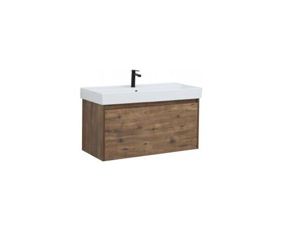 Тумба с раковиной Aquanet Nova Lite 100 дуб рустикальный (1 ящик) арт. 00254700_