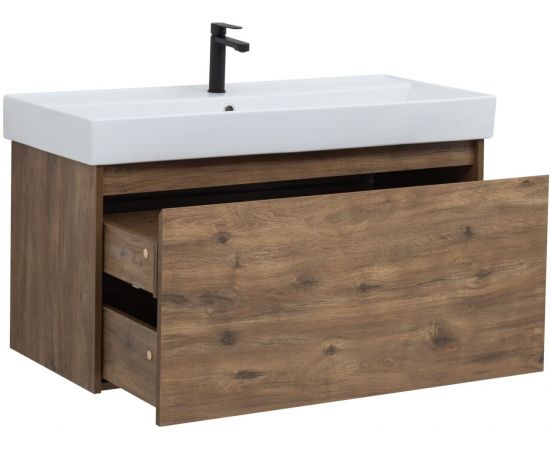 Тумба с раковиной Aquanet Nova Lite 100 дуб рустикальный (1 ящик) арт. 00254700_, изображение 5