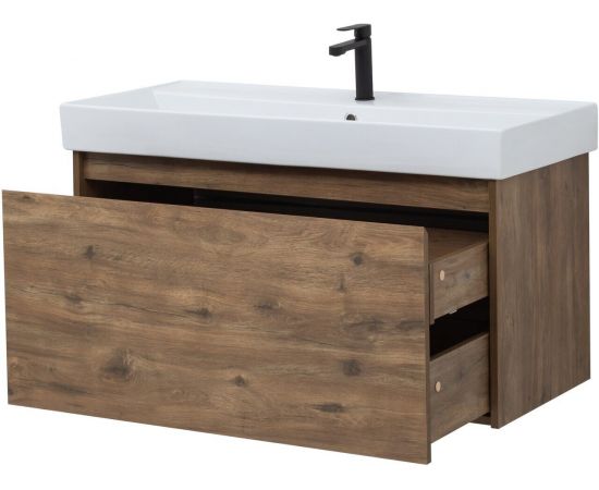 Тумба с раковиной Aquanet Nova Lite 100 дуб рустикальный (1 ящик) арт. 00254700_, изображение 9