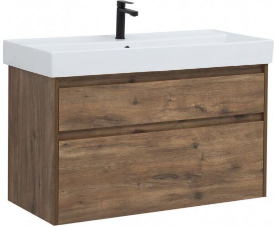 Тумба с раковиной Aquanet Nova Lite 100 дуб рустикальный (2 ящика) арт. 00254701_, изображение 2