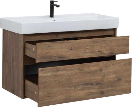 Тумба с раковиной Aquanet Nova Lite 100 дуб рустикальный (2 ящика) арт. 00254701_, изображение 12