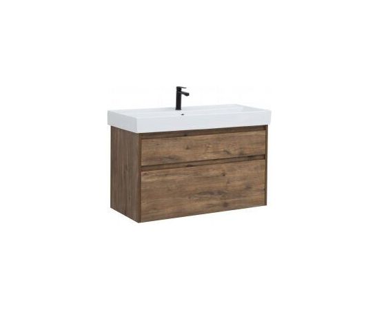 Тумба с раковиной Aquanet Nova Lite 100 дуб рустикальный (2 ящика) арт. 00254701_