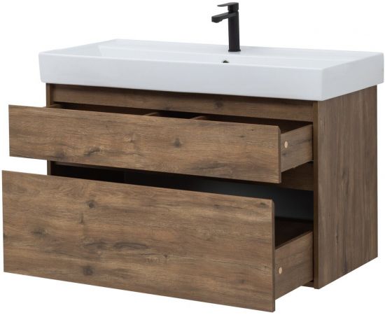 Тумба с раковиной Aquanet Nova Lite 100 дуб рустикальный (2 ящика) арт. 00254701_, изображение 5