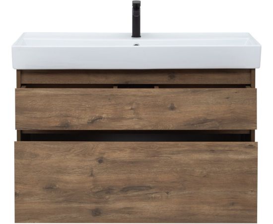 Тумба с раковиной Aquanet Nova Lite 100 дуб рустикальный (2 ящика) арт. 00254701_, изображение 7